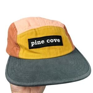 Pine Cove 5 Panel Camp Hat Cotton Colorblock Strapback